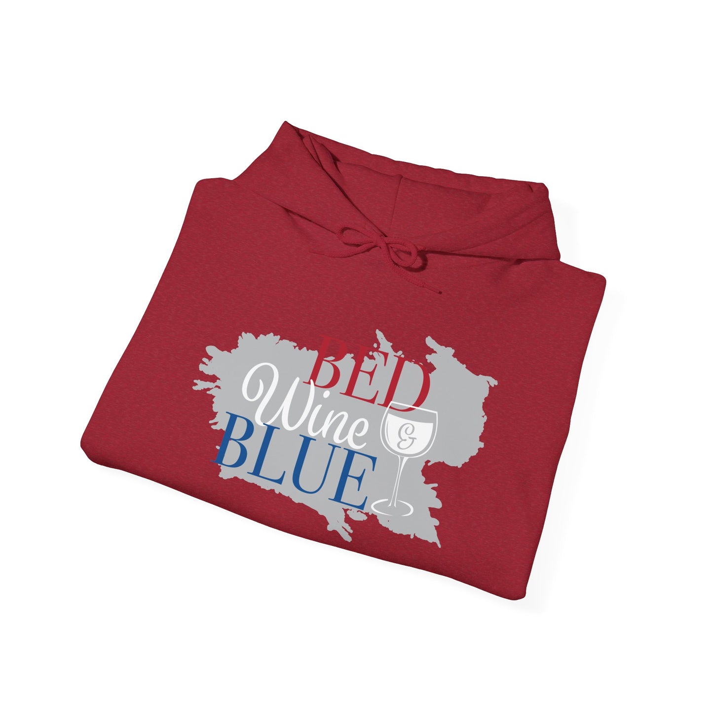 Unisex Heavy Blend™ Wine & Blue Sweatshirt - Cozy & Fun Gift for Wine Lovers