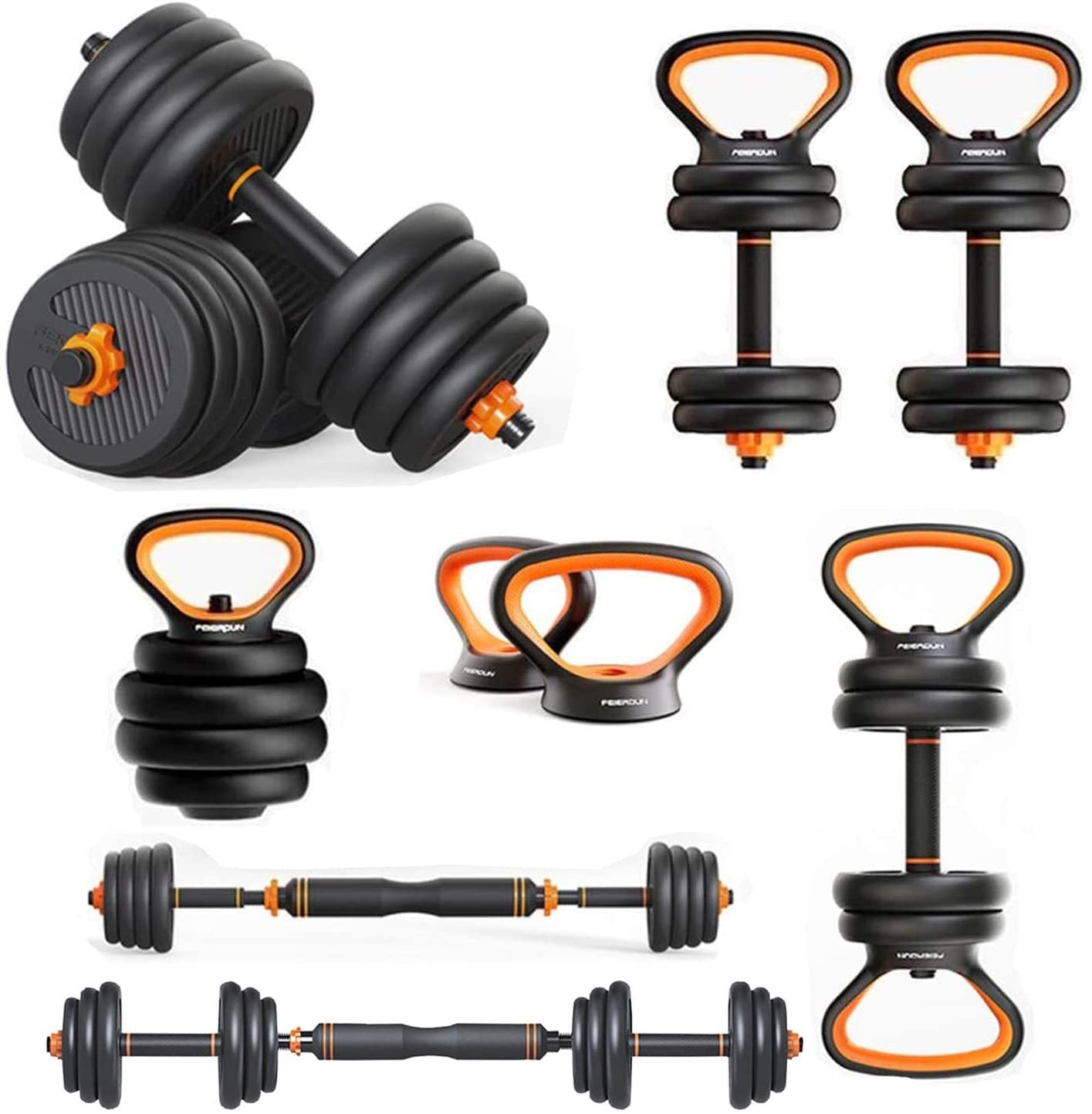 Dumbbells Kettlebells, Barbells Multifunctional Combination Six In One